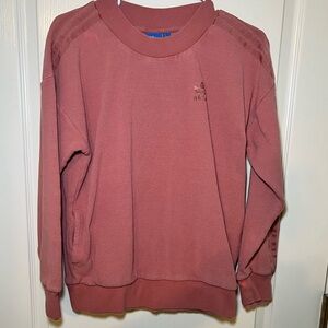 Salmon/peach waffle adidas crewneck